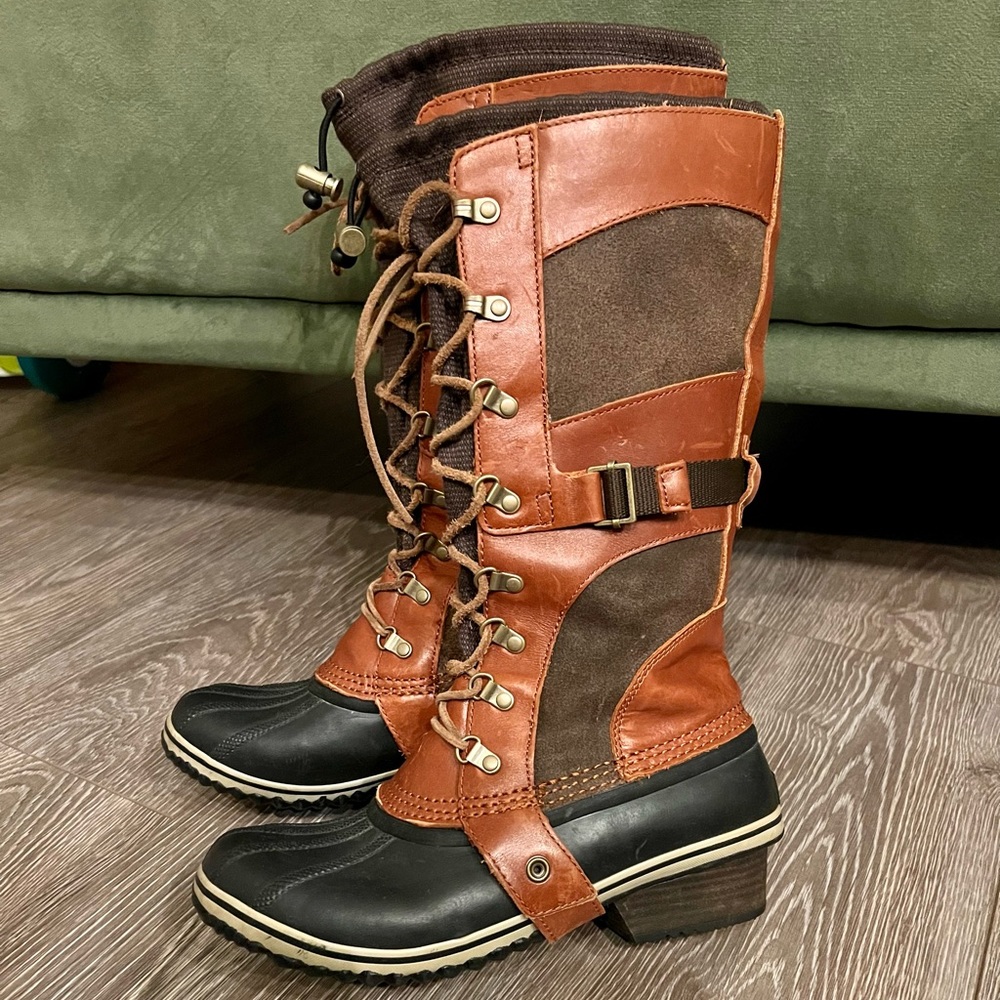 Sorel Carly Conquest Tall Winter Boots Size 10